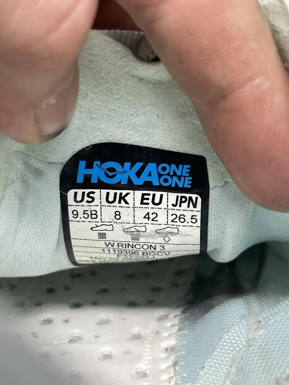 Hoka Rincon 3 Running Shoes Womens Size 9.5 Purple One One - Picture 9 of 10